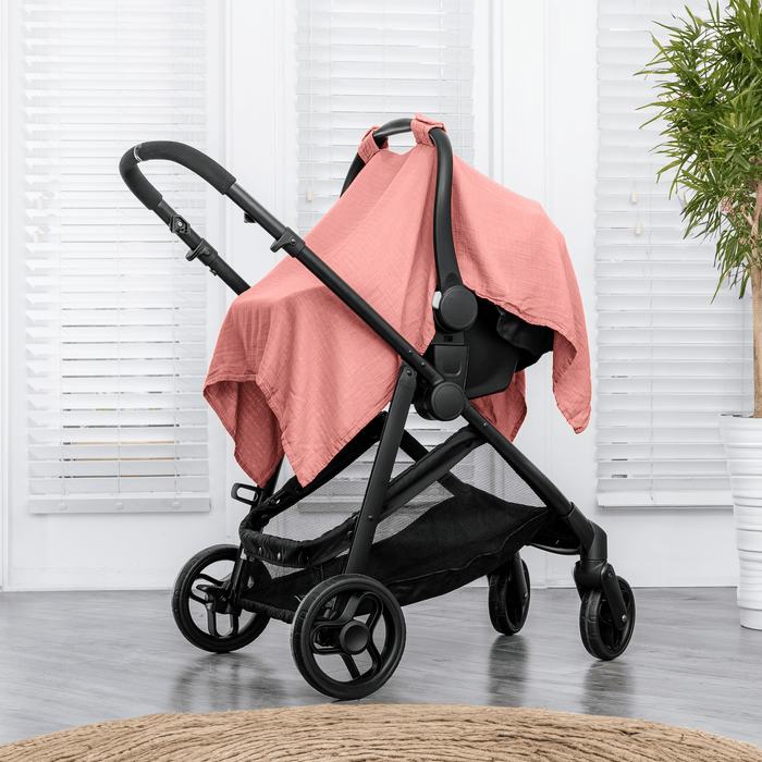 Baby Car Seat Cover in Dusty Rose Car Seat Cover Comfy Cubs