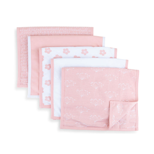 ELY`S & CO. WATERPROOF REVERSIBLE JERSEY COTTON BURP CLOTHS 5 PACK COMBO