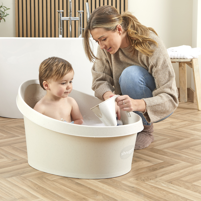 Shnuggle Toddler Bath Tub | Big Bath for bigger kids | Child bathtub seat support | Fits in shower and adult bath Bath M4A