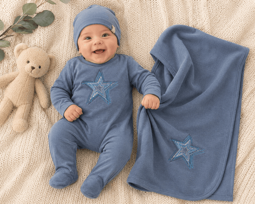 Embroidered Flower/Star Layette Set Tricot Bebe