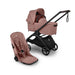 BUGABOO DRAGONFLY PLUS 2-IN-1 SEAT & BASSINET STROLLER . DUSTY PINK FULL-SIZE STROLLER BUGABOO