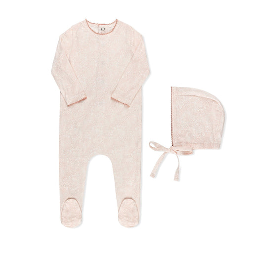 Faded Floral Footie Pink Tricot Bebe