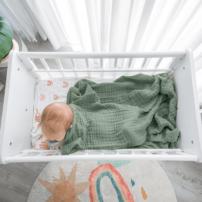 Baby Muslin Blanket by Comfy Cubs in Fern Muslin Comfy Cubs