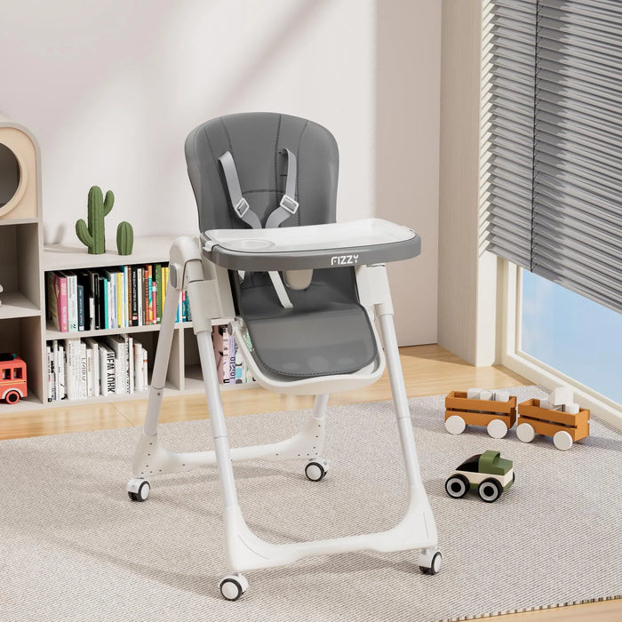 FIZZY BABY FOLDABLE HIGH CHAIR ADJUSTABLE AND COMPACT HIGH CHAIR FOR BABIES,