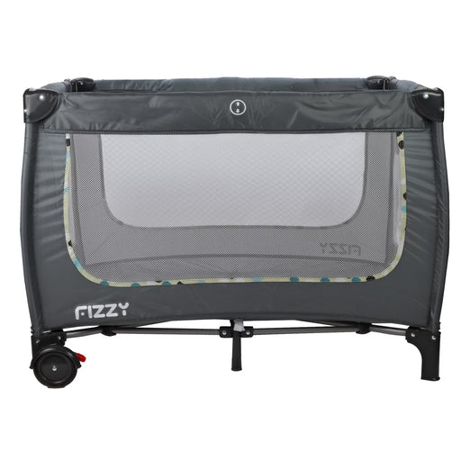 FIZZY BABY PORTABLE PLAYARD GRAY WITH CREAM BORDER 1-LEVEL PACK N PLAY FIZZY BABY