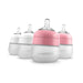 5oz Flexy Silicone Baby Bottle 4-Pack Pink-White Baby Bottles Nanobébé