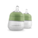 5oz Flexy Silicone Baby Bottle 2-Pack Sage Baby Bottles Nanobébé