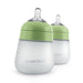 9oz Flexy Silicone Baby Bottle 2-Pack Sage Baby Bottles Nanobébé