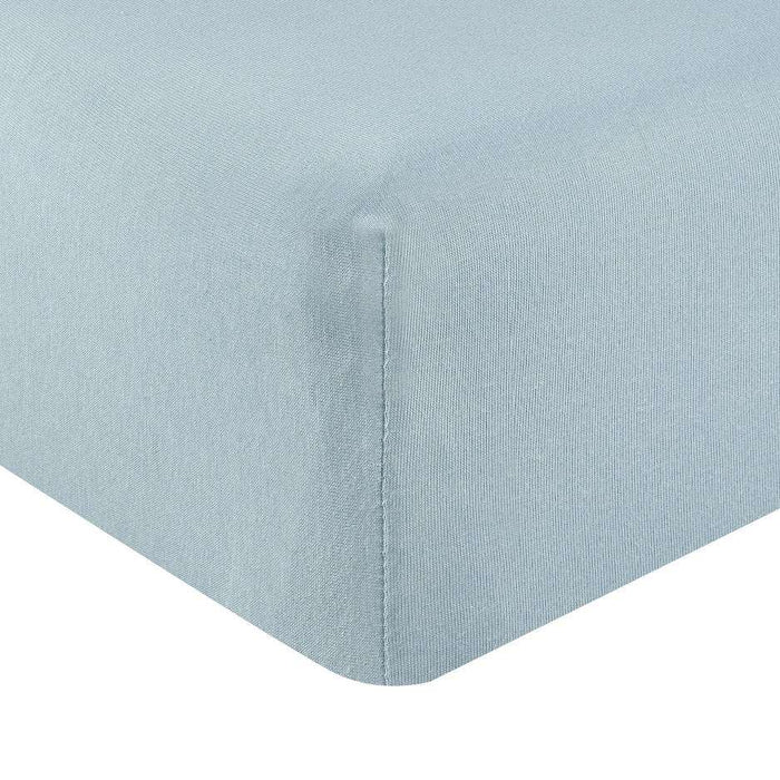 ABSTRACT FITTED SHEET SOLID FRENCH BLUE FOR REGULAR CRIB - 28"X52"