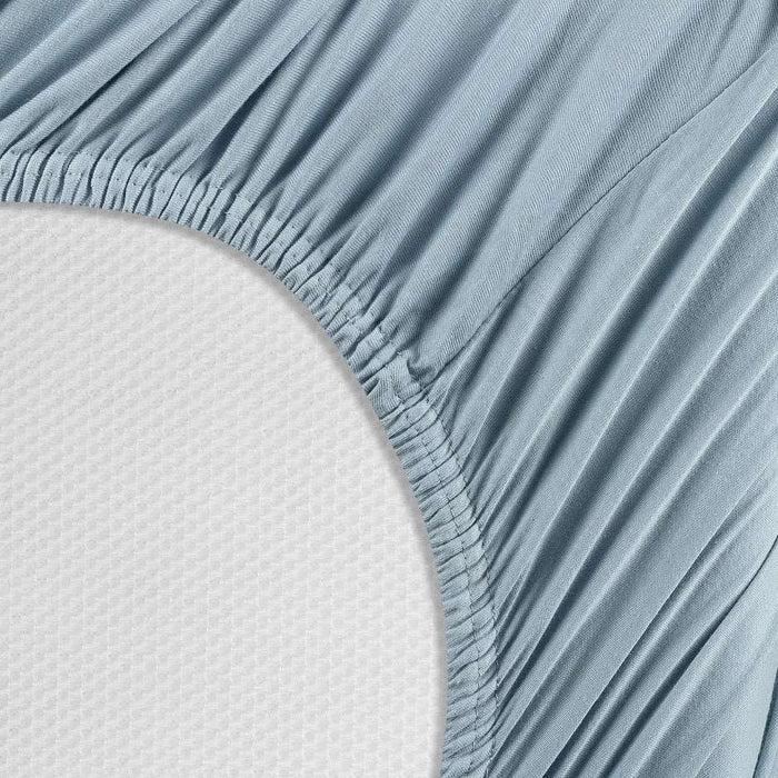 ABSTRACT FITTED SHEET SOLID FRENCH BLUE FOR REGULAR CRIB - 28"X52"