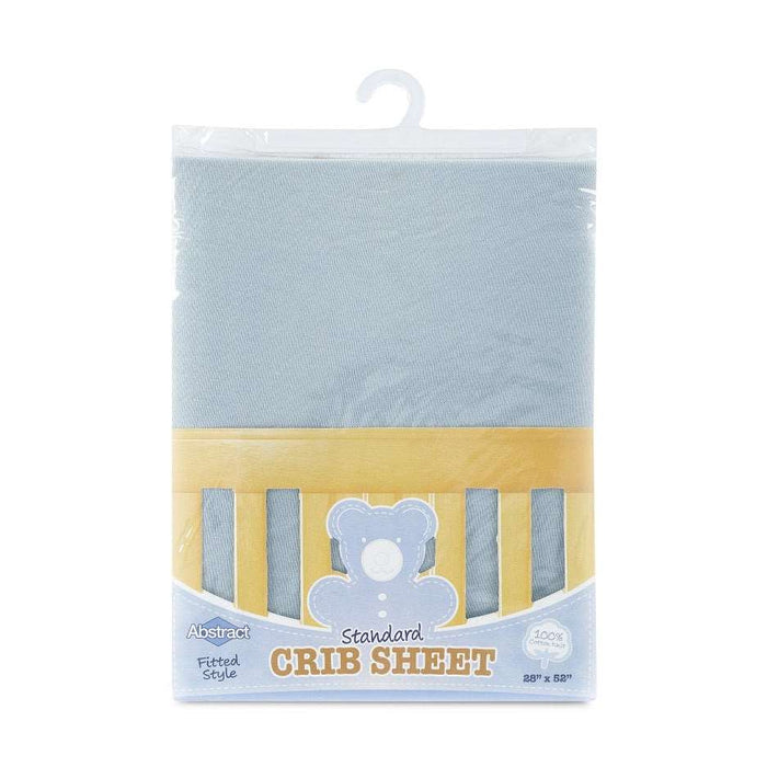 ABSTRACT FITTED SHEET SOLID FRENCH BLUE FOR REGULAR CRIB - 28"X52"