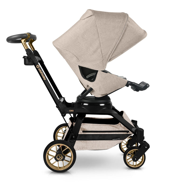 G5 Stroller Mélange Flax Black Luxe Baby Strollers Orbit Baby