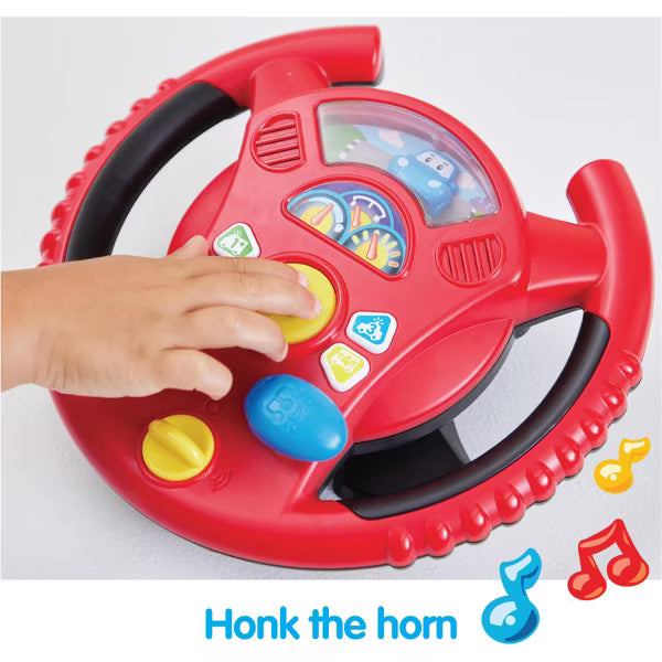 KIDOOZIE REV `N LEARN ACTIVITY WHEEL - GEAR UP FOR SENSORY & LEARNING FUN - PERFECT FOR YOUR LITTLE DRIVER AGES 2+ TOY KIDOOZIE