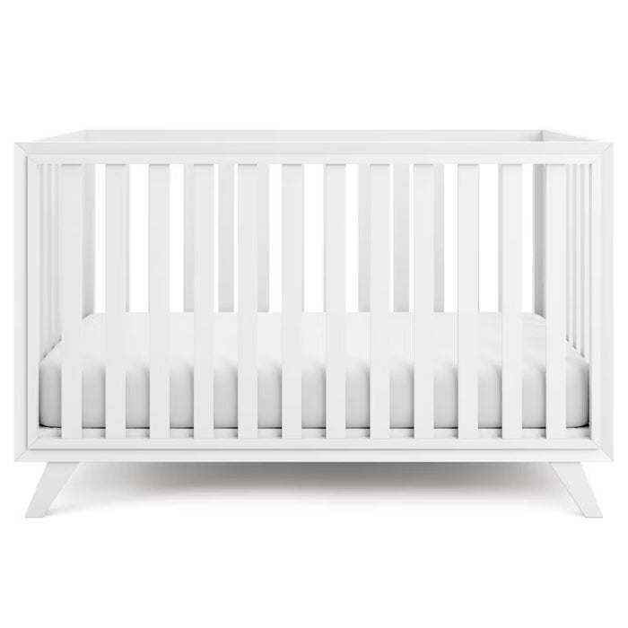 COMFY CUBS BABY CRIB FOR 0 TO 3 YEARS - ADJUSTABLE MATTRESS HEIGHT - 80 LBS CAPACITY NURSERY BED . WHITE CRIB COMFY CUBS