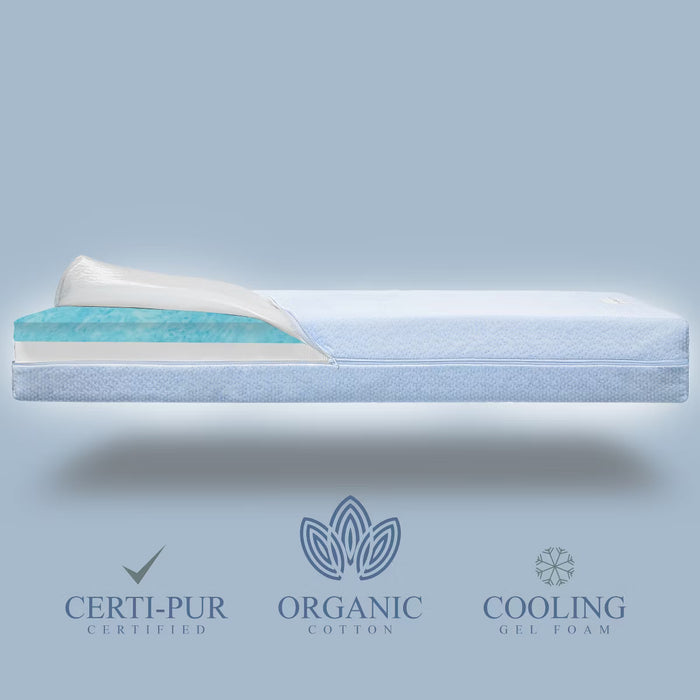 MODERA BABY ORGANIC COTTON DUAL-SIDED CRIB MATTRESS AND TODDLER BED MATTRESS - 52X27.5X5.5" MATTRESS MODERA BABY