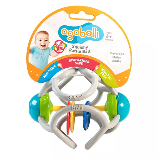 GREY SILICONE RATTLE BALL