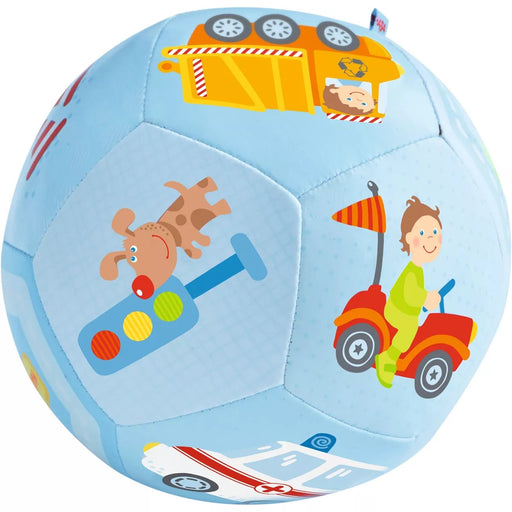 HABA - WORLD OF VEHICLES 5 1/2" SOFT BABY BALL RATTLES HABA
