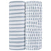 WATERPROOF PNP/PORTA CRIB SHEET BLUE STRIPES & SPL