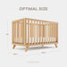 COMFY CUBS BABY CRIB FOR 0 TO 3 YEARS - ADJUSTABLE MATTRESS HEIGHT - 80 LBS CAPACITY NURSERY BED CRIB COMFY CUBS