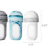 BOON NURSH SILICONE BABY BOTTLES WITH COLLAPSIBLE SILICONE POUCH - 8 FL OZ/3PK MEDIUM FLOW NIPPLE, BPA-FREE