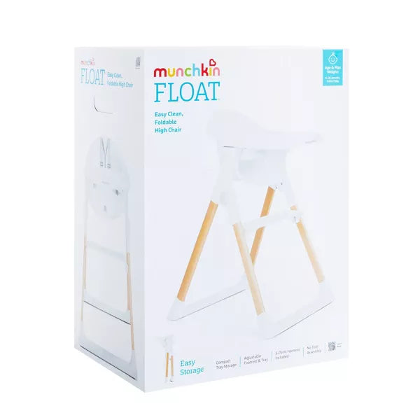 MUNCHKIN FLOAT EASY CLEAN FOLDABLE HIGH CHAIR