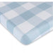 CRIB SHEET GINGHAM DUSTY BLUE