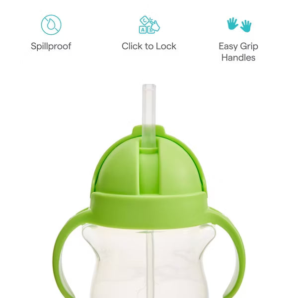 MUNCHKIN CLICK LOCK WEIGHTED STRAW FLEXI CUP, 7 OZ. COLORS MAY VARY SIPPY CUP MUNCHKIN