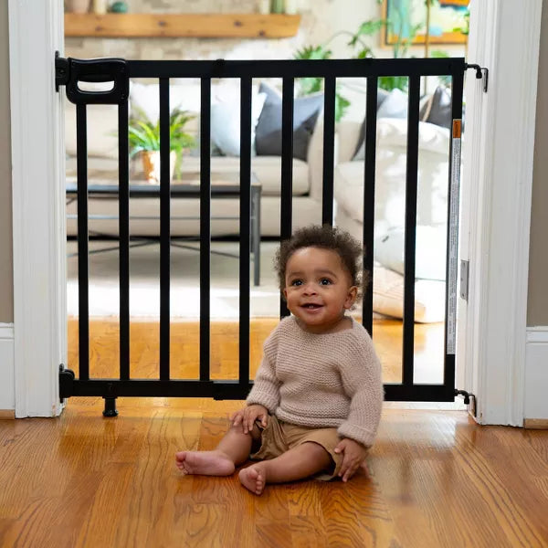 summer infant rustic gate Summer Infant Deluxe Stairway Simple to Secure Wood Gate