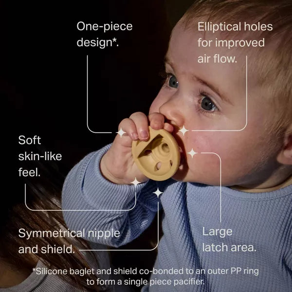 TOMMEE TIPPEE BREAST-LIKE PACIFIER, LIGHTWEIGHT, ONE-PIECE SILICONE DESIGN, SYMMETRICAL NIPPLE, 2 PACK PACIFIERS TOMMEE TIPPEE