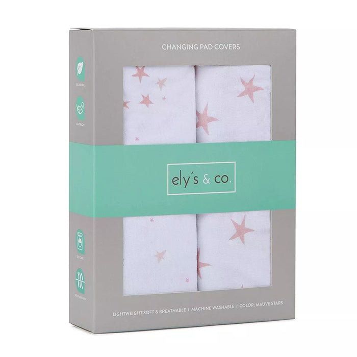 CHANGING PAD/CRADLE SHEET 2PK MAUVE STARS