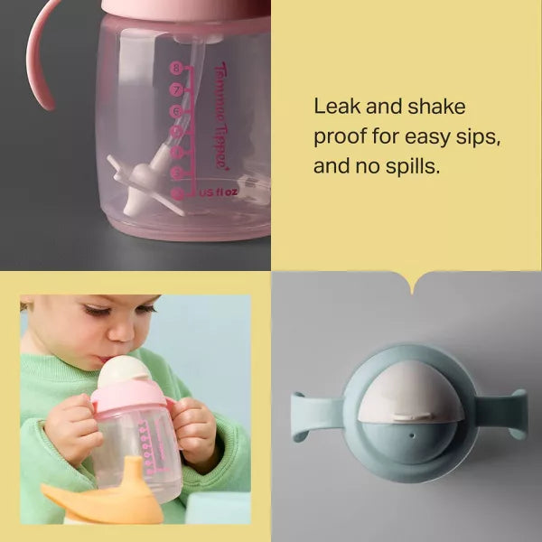 TOMMEE TIPPEE 8OZ WEIGHTED STARTER STRAW SIPPY CUP BOTTLES TOMMEE TIPPEE