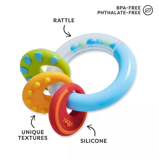 HABA - COLOR BURST SENSORY TEETHING TOY RATTLES HABA