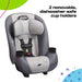 COSCO KIDS` ENTRADA ALL-IN-ONE CAR SEAT, MACHINE WASHABLE, CUP HOLDER, BABY INSERT - SHADY DAY