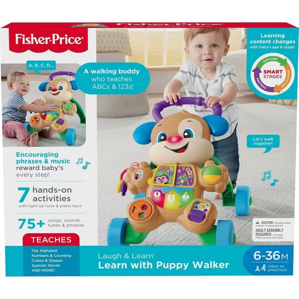 FISHER-PRICE LAUGH & LEARN SMART STAGES LEARN WITH PUPPY WALKER BABY & TODDLER TOY,