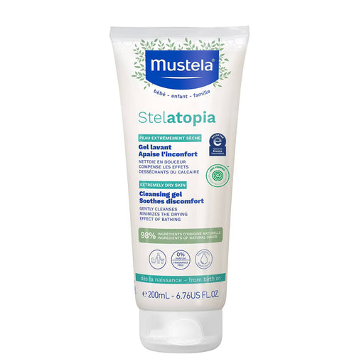 MUSTELA STELATOPIA FRAGRANCE FREE BABY CLEANSING GEL AND WASH FOR ECZEMA PRONE SKIN - 6.76 FL OZ MISC MUSTELA
