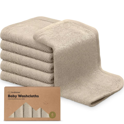 KEABABIES 6PK DELUXE BABY WASHCLOTHS, SOFT BABY WASH CLOTH, BABY BATH TOWEL, FACE CLOTHS