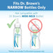 DR. BROWN`S NARROW BABY BOTTLE SILICONE NIPPLE - 2PK BPA-FREE, VENT-FREE BOTTLE ACCESORIES DR BROWNS