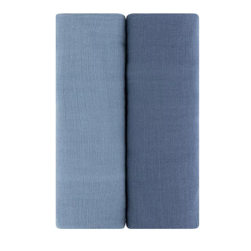 2PK MUSLIN SWADDLE BLANKET BLUE