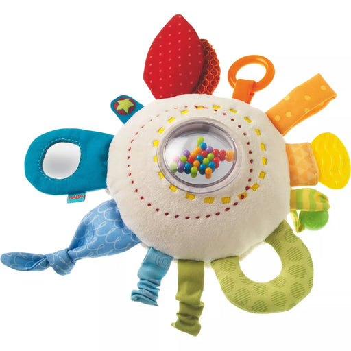 HABA - TEETHER CUDDLY RAINBOW ACTIVITY TOY – SENSORY BABY PLUSH RATTLES HABA