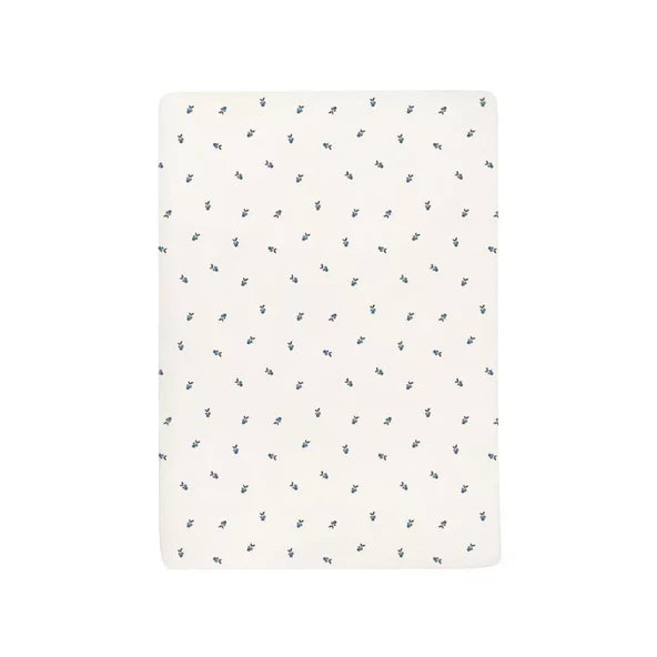 ELY`S & CO. BABY WATERPROOF FITTED PACK N PLAY - MINI CRIB SHEET 100% COMBED JERSEY COTTON BLUE STRIPES & SPLASH 2PK