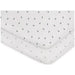 ELY`S & CO. BABY WATERPROOF FITTED PACK N PLAY - MINI CRIB SHEET 100% COMBED JERSEY COTTON BLUE STRIPES & SPLASH 2PK