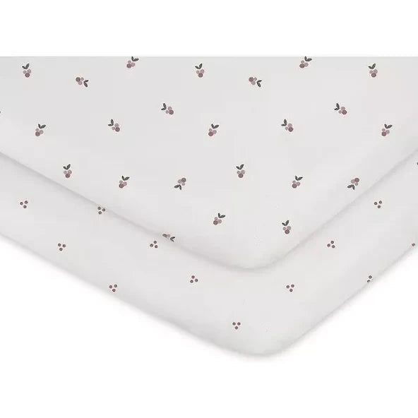 ELY`S & CO. BABY WATERPROOF FITTED PACK N PLAY - MINI CRIB SHEET 100% COMBED JERSEY COTTON BLUE STRIPES & SPLASH 2PK