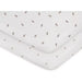 ELY`S & CO. BABY WATERPROOF FITTED PACK N PLAY - MINI CRIB SHEET 100% COMBED JERSEY COTTON BLUE STRIPES & SPLASH 2PK