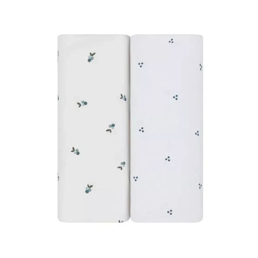 ELY`S & CO. BABY WATERPROOF FITTED PACK N PLAY - MINI CRIB SHEET 100% COMBED JERSEY COTTON BLUE STRIPES & SPLASH 2PK 24X38 BLUE BERRIES&CLUSTER MINI CRIB SHEET ELY`S & CO.