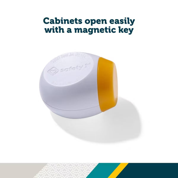 SAFETY 1ST SECURE-TO-EXPLORE ADHESIVE MAGNETIC LOCKS - WHITE - 4CT SAFETY SAFETY 1ST