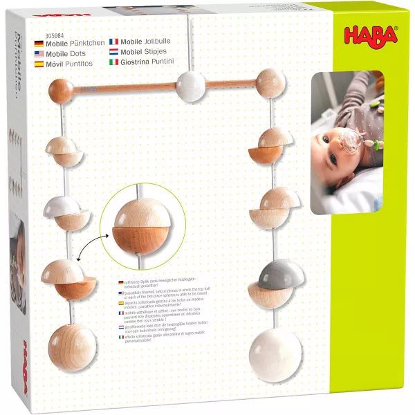 HABA - WOODEN MOBILE DOTS RATTLES HABA