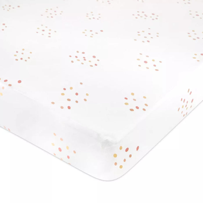 PINK DOTTIE CRIB SHEET