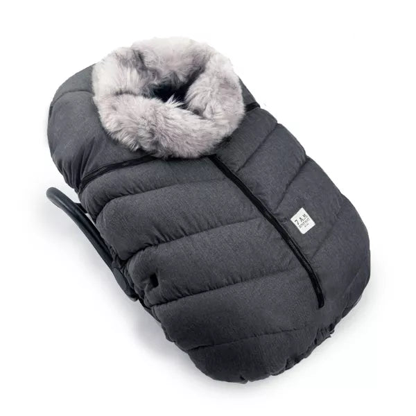 7AM ENFANT CAR SEAT COCOON COVER - HEATHER GRAY DARK