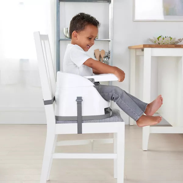 INGENUITY BABY BASE 2-IN-1 BOOSTER FEEDING AND FLOOR SEAT WITH SELF-STORING TRAY BOOSTER SEAT INGENUITY