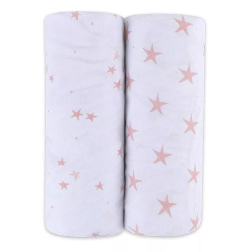 2PK CRIB SHEET MMAUVE PINK